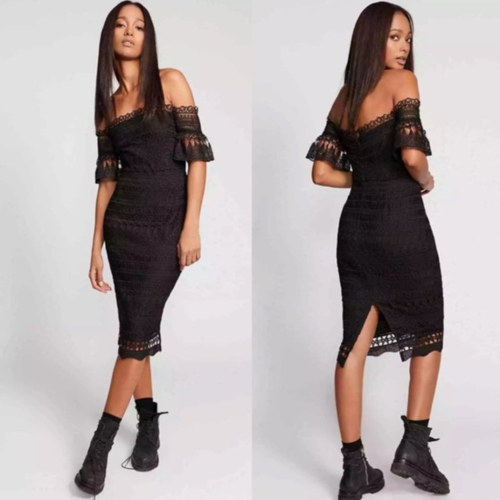 NWT Free People Crochet Cocktail Midi Dress